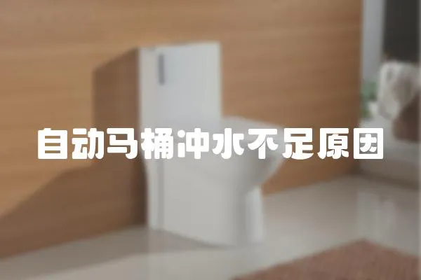 自動馬桶沖水不足原因