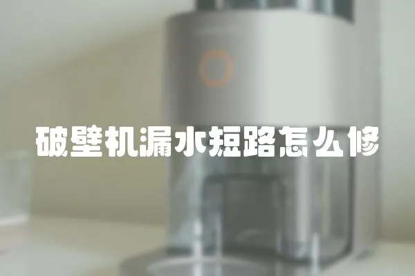 破壁機(jī)漏水短路怎么修