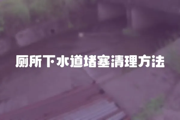 廁所下水道堵塞清理方法