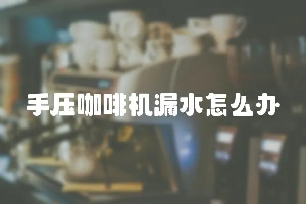 手壓咖啡機漏水怎么辦