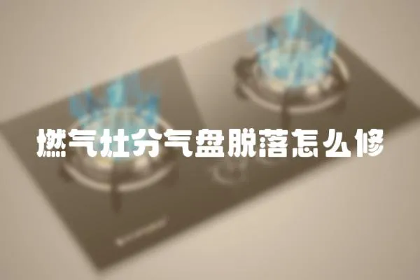 燃气灶分气盘脱落怎么修