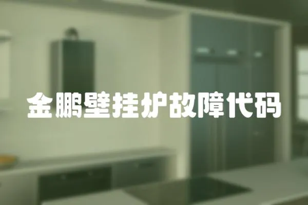 金鵬壁掛爐故障代碼