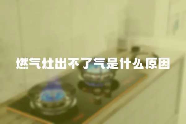 燃氣灶出不了氣是什么原因