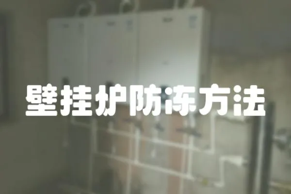 壁掛爐防凍方法