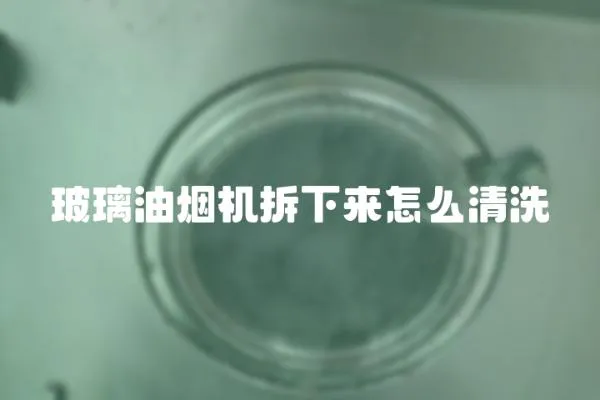 玻璃油煙機拆下來怎么清洗