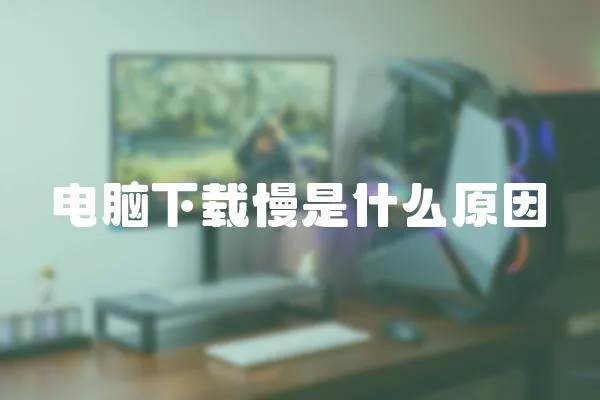 電腦下載慢是什么原因