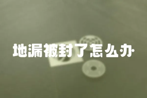 地漏被封了怎么辦