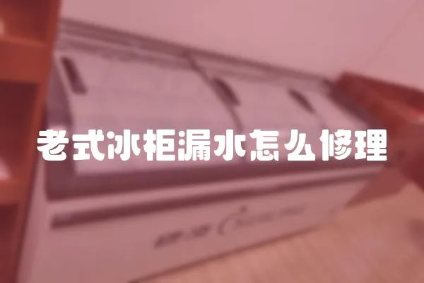 老式冰柜漏水怎么修理