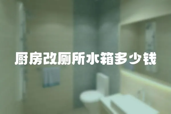 廚房改廁所水箱多少錢