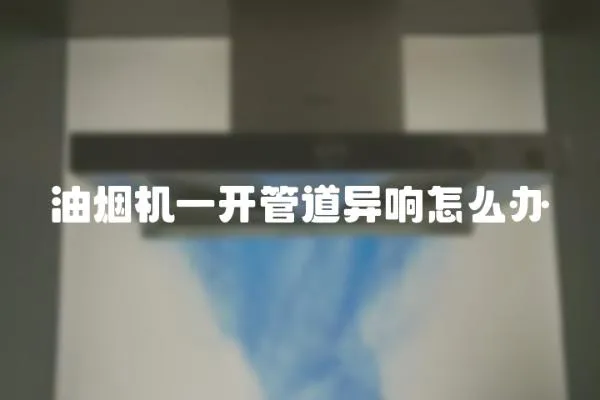 油煙機一開管道異響怎么辦