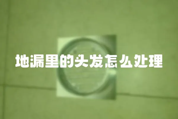 地漏里的頭發怎么處理