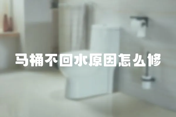 馬桶不回水原因怎么修