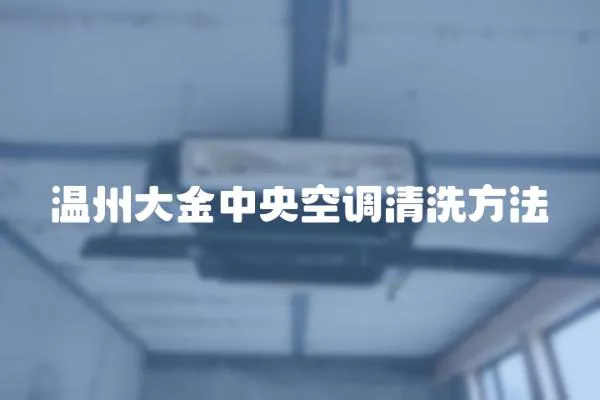 溫州大金中央空調清洗方法