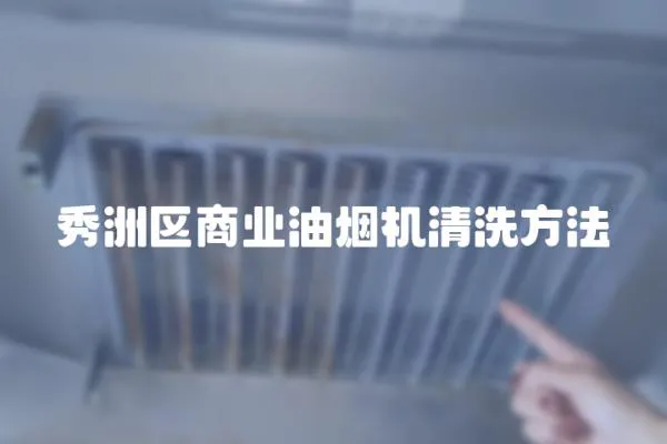 秀洲區商業油煙機清洗方法
