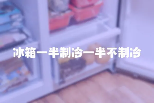 冰箱一半制冷一半不制冷