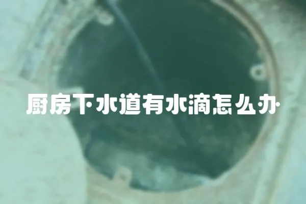 廚房下水道有水滴怎么辦