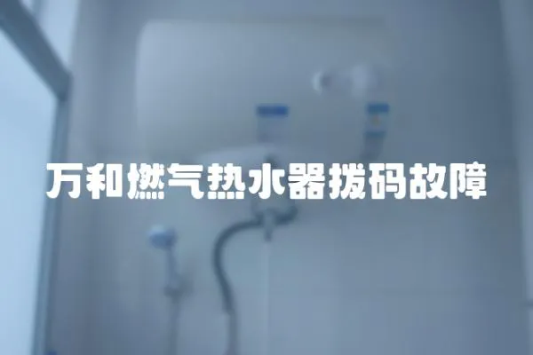 萬和燃氣熱水器撥碼故障
