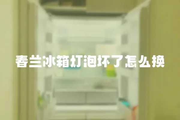 春蘭冰箱燈泡壞了怎么換