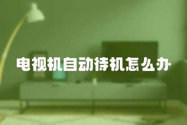電視機自動待機怎么辦