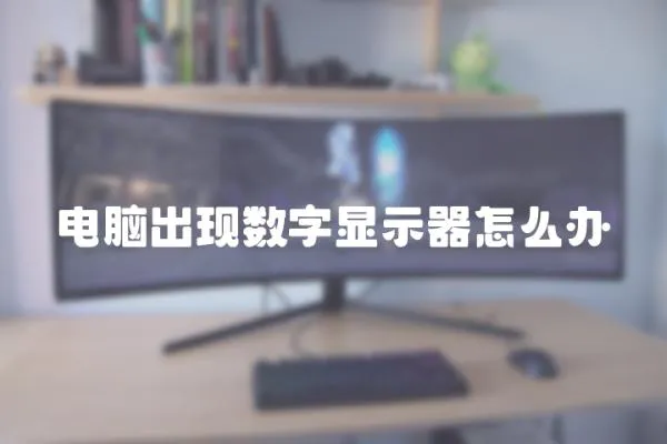 電腦出現數字顯示器怎么辦