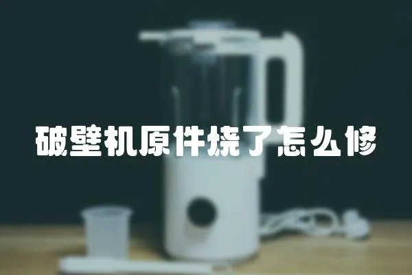 破壁機原件燒了怎么修