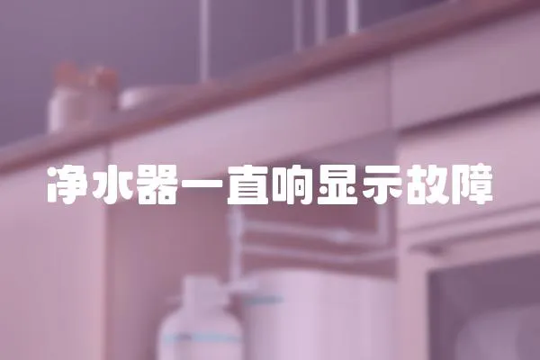凈水器一直響顯示故障