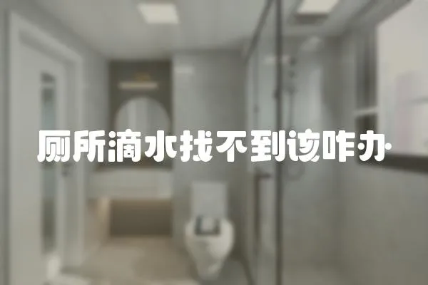 廁所滴水找不到該咋辦