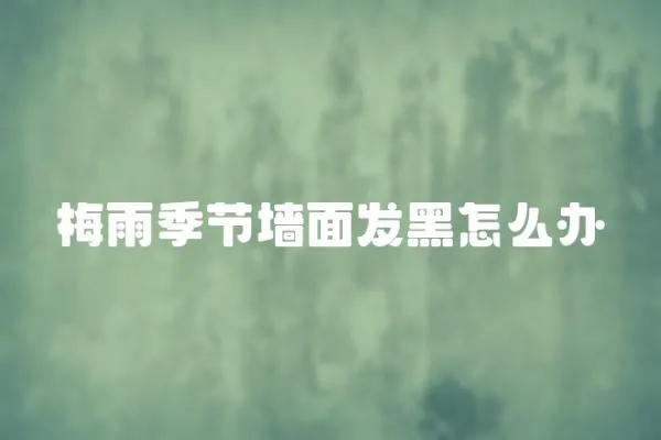 梅雨季節墻面發黑怎么辦