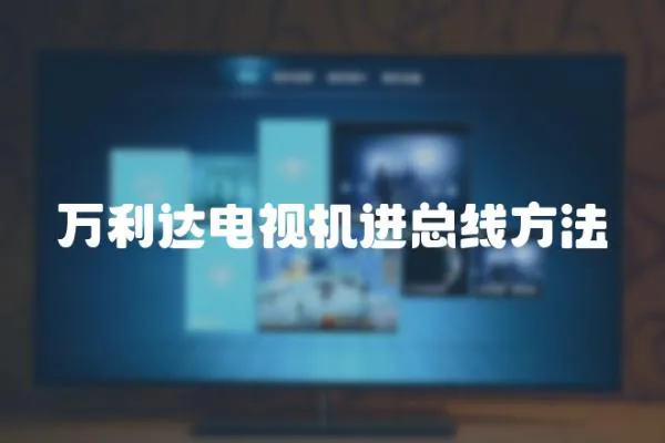 萬(wàn)利達(dá)電視機(jī)進(jìn)總線方法