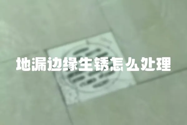 地漏邊緣生銹怎么處理