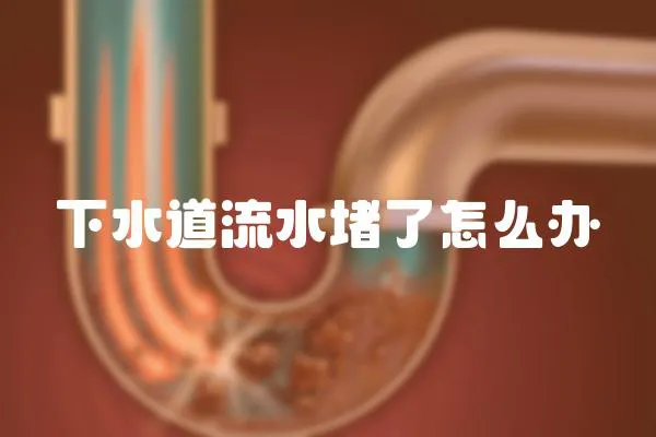 下水道流水堵了怎么辦