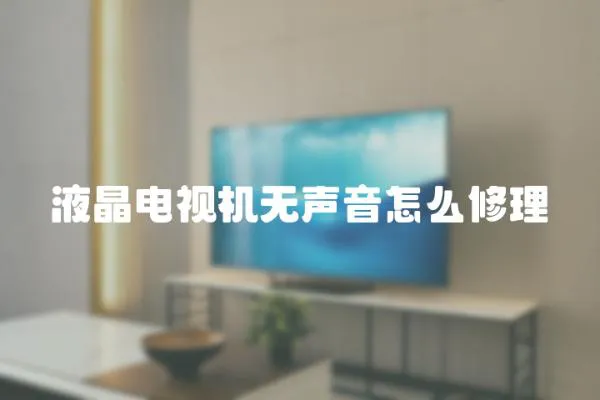 液晶電視機(jī)無(wú)聲音怎么修理