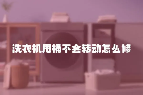 洗衣機甩桶不會轉動怎么修