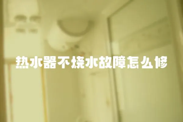 熱水器不燒水故障怎么修
