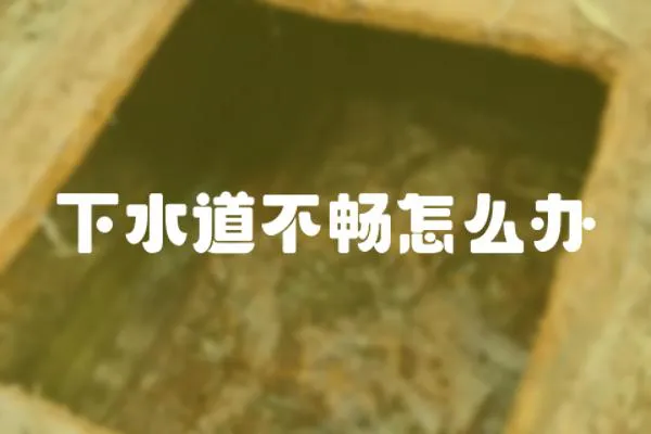 下水道不暢怎么辦
