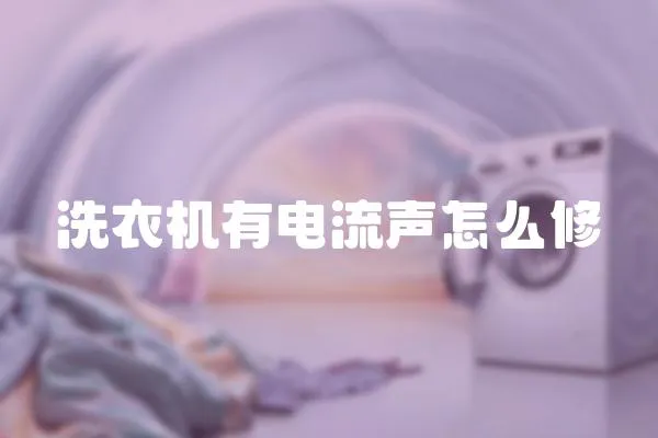 洗衣機有電流聲怎么修