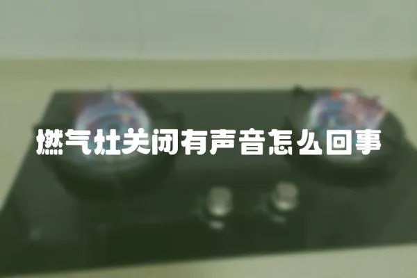 燃氣灶關閉有聲音怎么回事