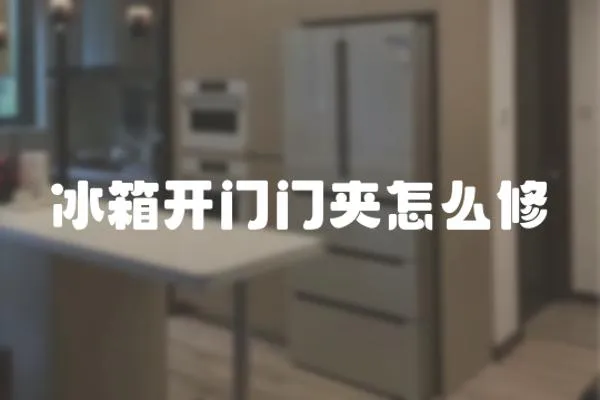 冰箱開門門夾怎么修