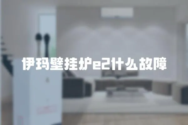 伊瑪壁掛爐e2什么故障