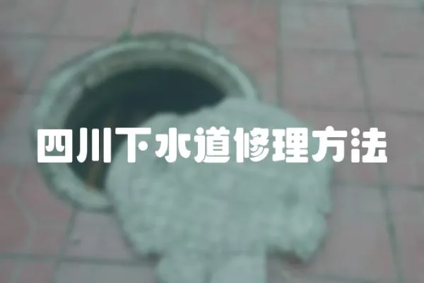 四川下水道修理方法