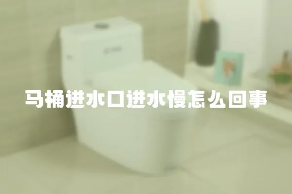 馬桶進水口進水慢怎么回事