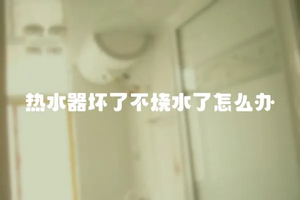 熱水器壞了不燒水了怎么辦