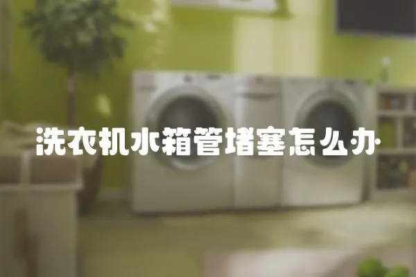 洗衣機水箱管堵塞怎么辦