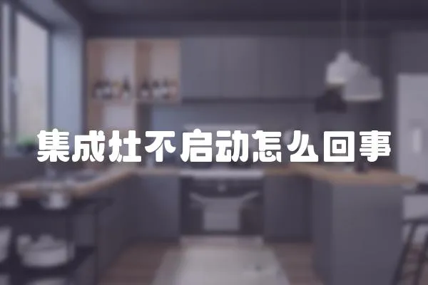 集成灶不啟動(dòng)怎么回事