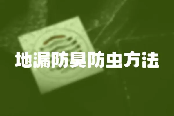 地漏防臭防蟲方法