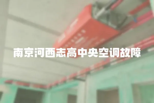 南京河西志高中央空調故障