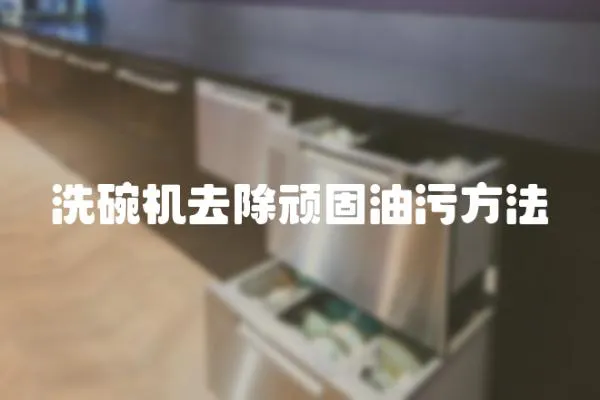 洗碗機去除頑固油污方法