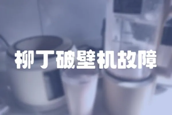 柳丁破壁機故障