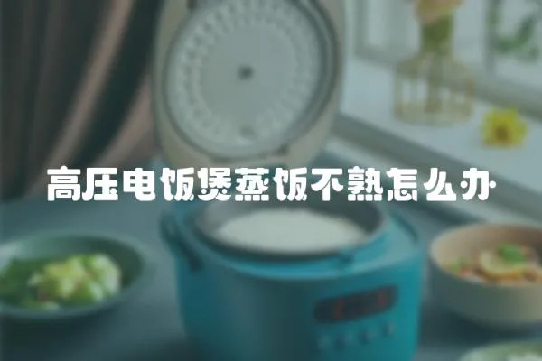 高壓電飯煲蒸飯不熟怎么辦