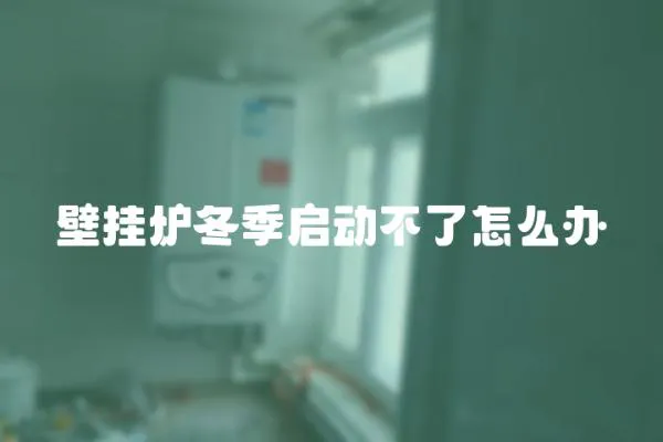 壁掛爐冬季啟動不了怎么辦